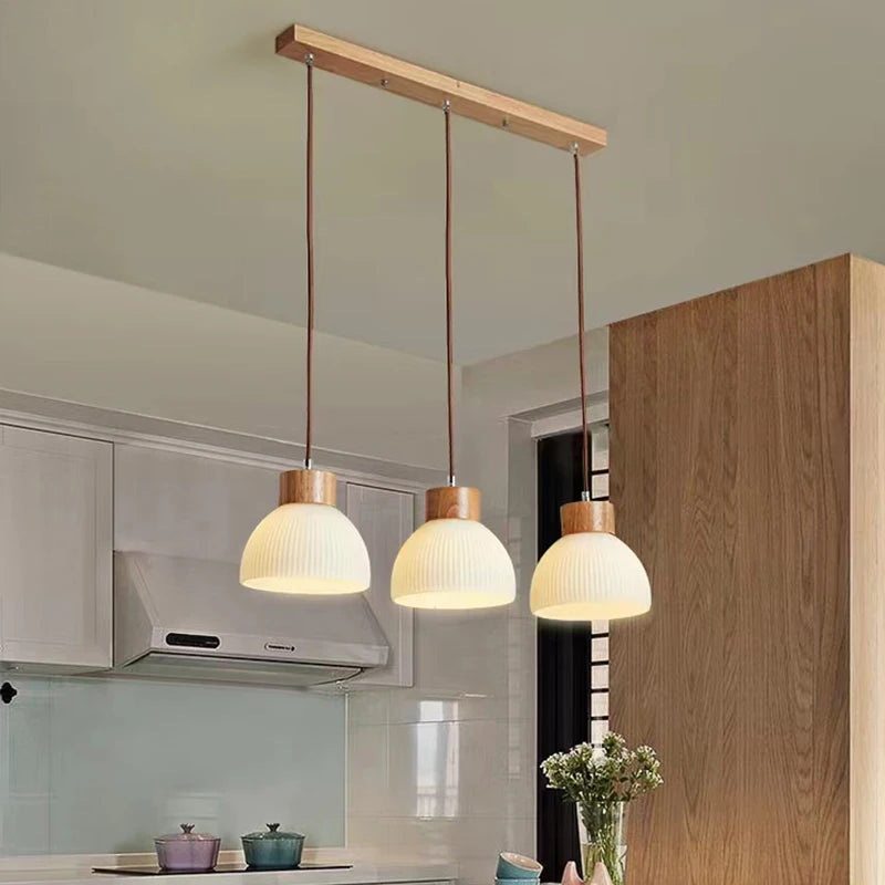 Suspension en bois pour cuisine