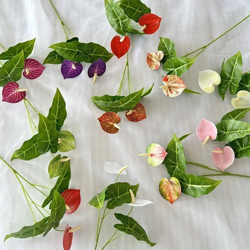 fleurs artificielles anthurium pour décoration de fête et vacances