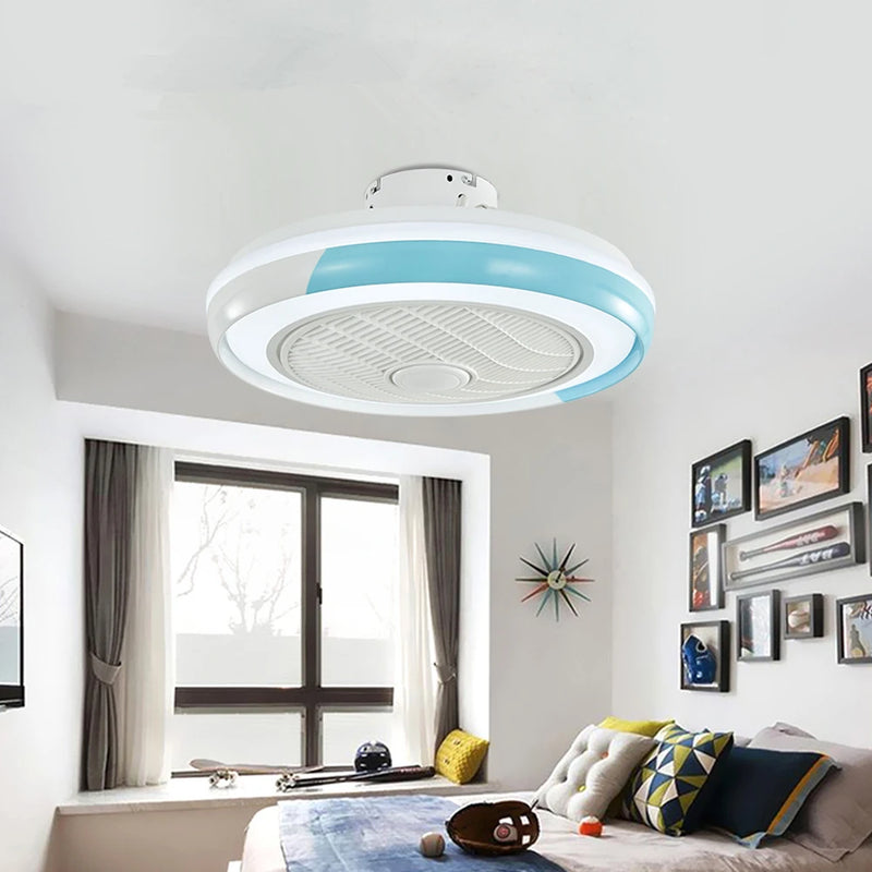 plafonnier moderne nordique avec ventilateur led intelligent et silencieux