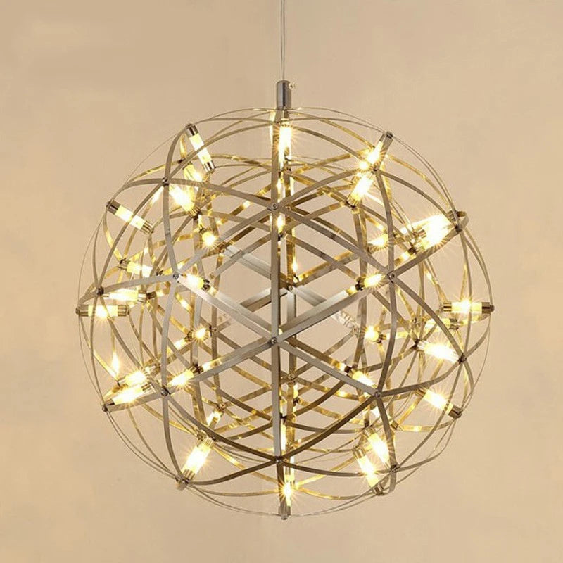 lustre led suspendu design moderne en forme de boule