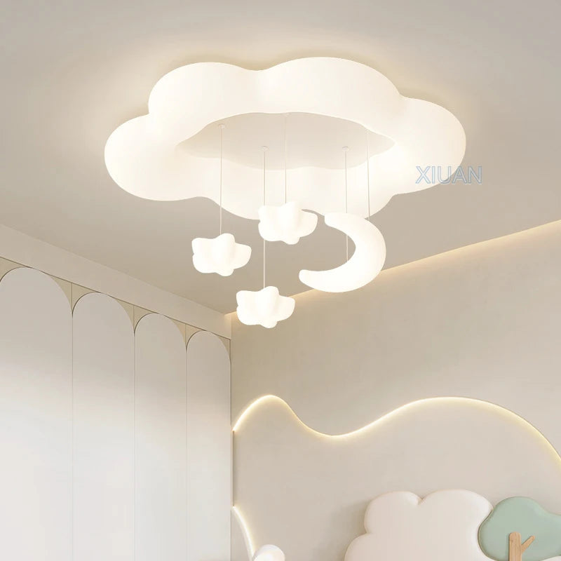 lustre créatif nuage blanc lune étoile pour enfants