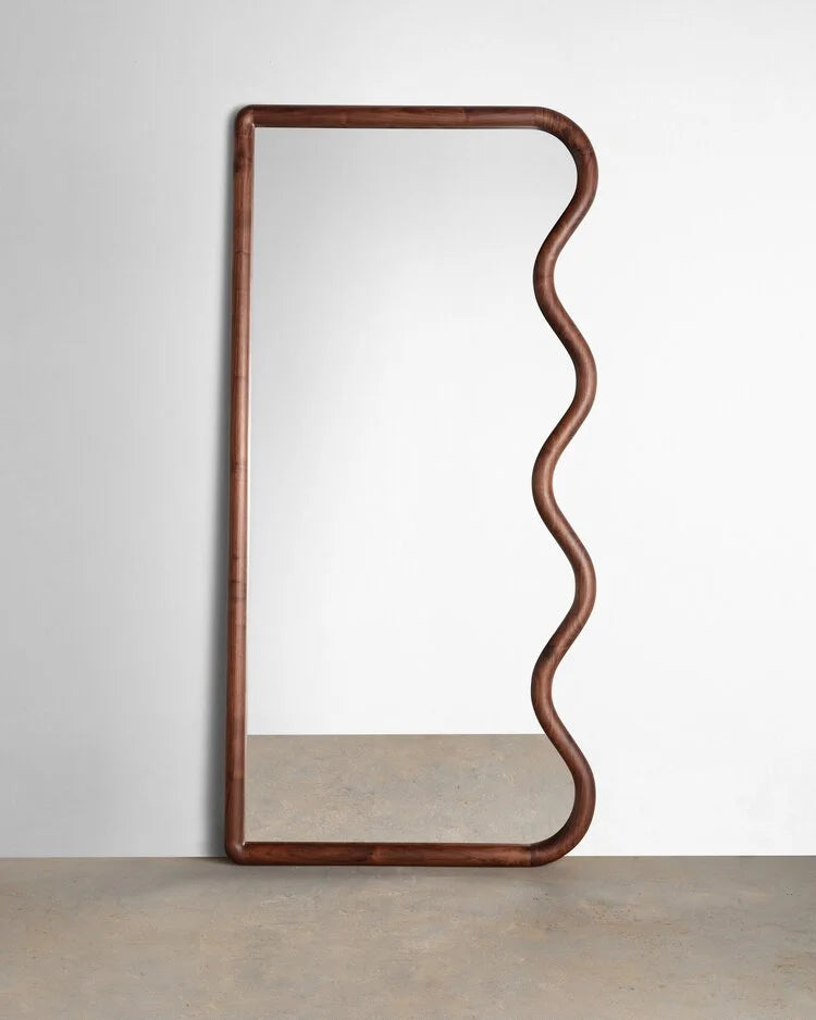 miroir rétro créatif en bois pour décoration intérieure mural