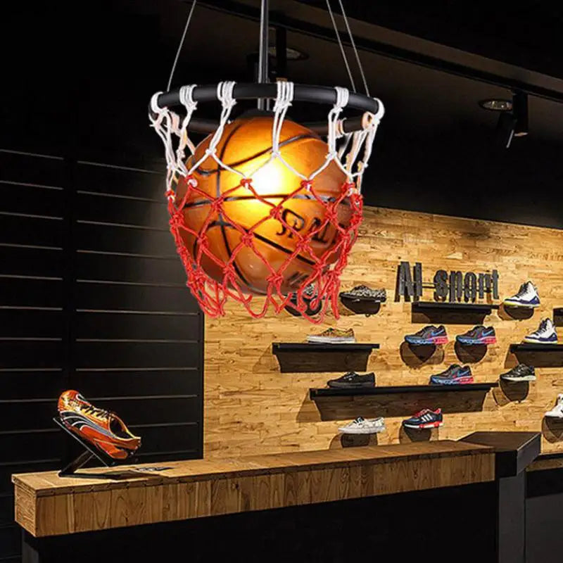 suspension style industriel américain basket-ball football bar café