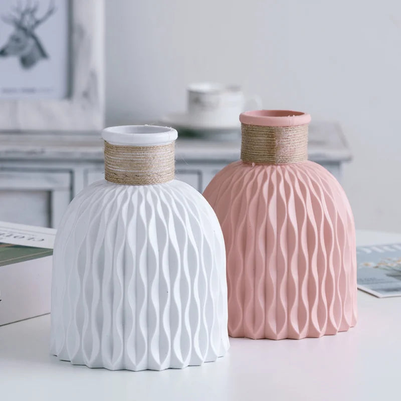 vase moderne en plastique pour décoration florale nordique