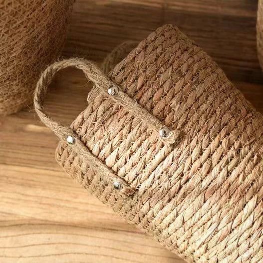 panier en osier naturel pour jardin rangement et décoration