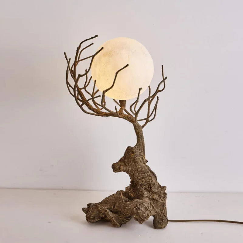 lustre suspendu en forme de branche d'arbre à led décor rétro