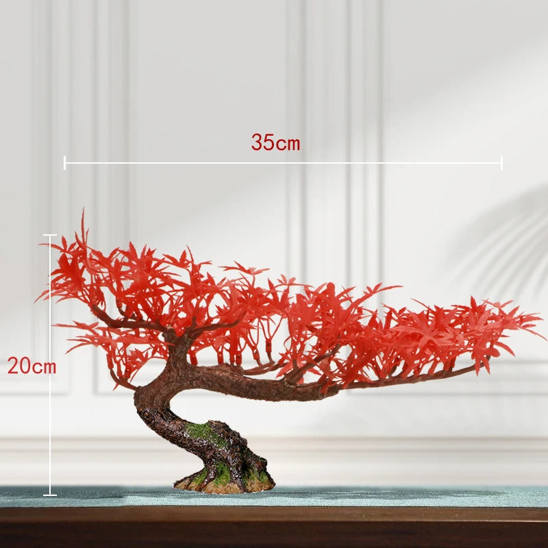 décoration intérieure faux arbre bonsaï style chinois pour un paysage apaisant