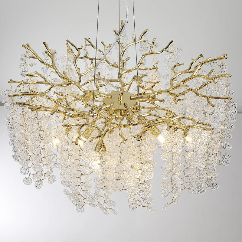 lustre en cristal moderne design luxe pour intérieur