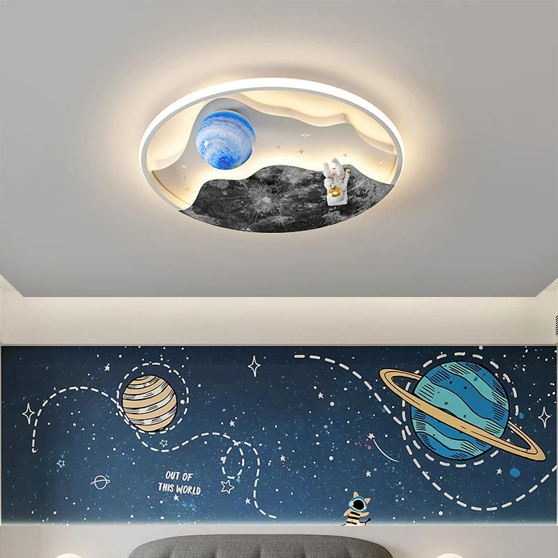 lustre astronaute créatif pour décoration intérieure lumineuse