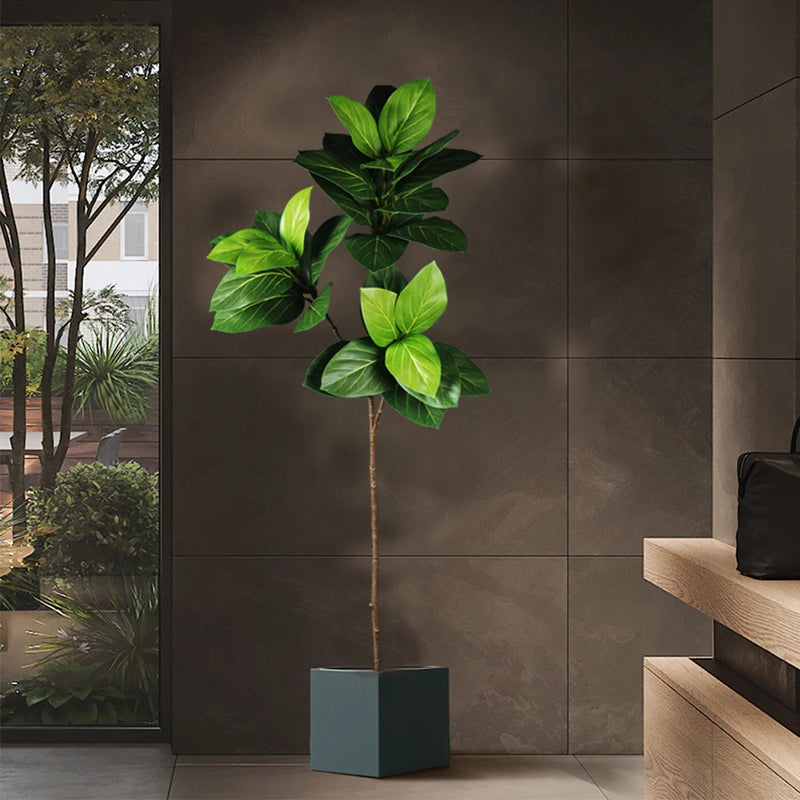 arbre artificiel ficus en plastique pour décoration tropicale