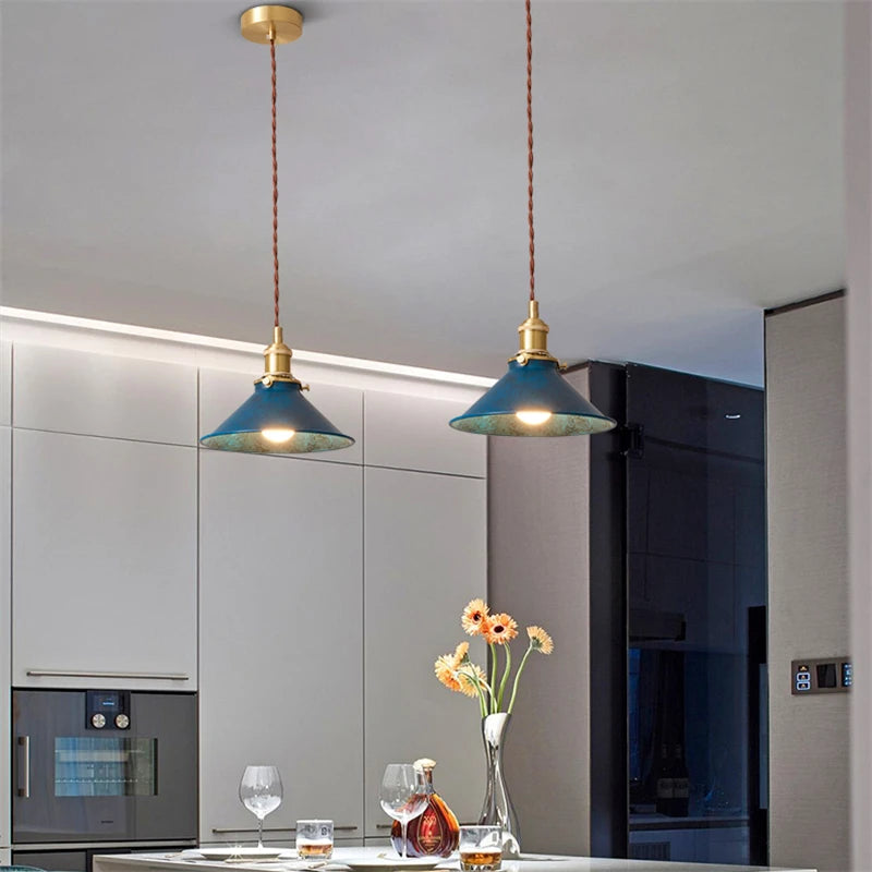 suspension loft luminaire vintage industriel avec abat-jour en métal