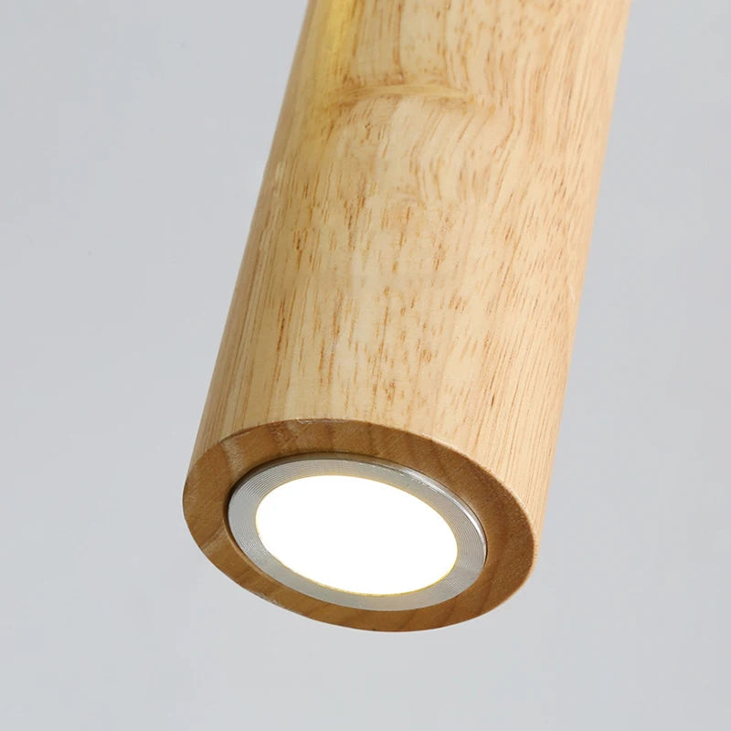 lampes suspendues modernes en bois éclairage intérieur led