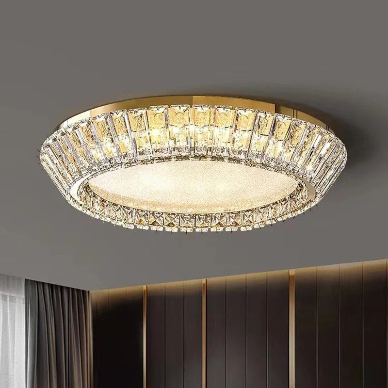 plafonnier en cristal de luxe pour décoration intérieure élégante