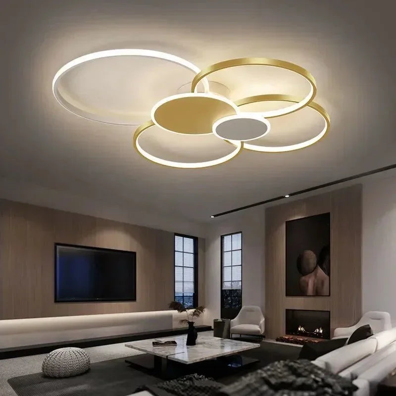 plafonnier design moderne circulaire en led pour intérieur élégant