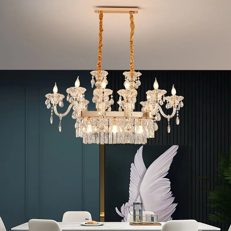 lustre en cristal design pour un éclairage élégant et raffiné