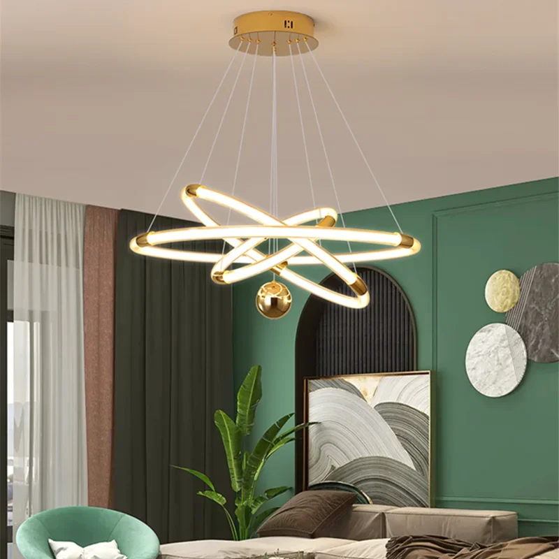 lustre à LED design avec détection de geste pour intérieur