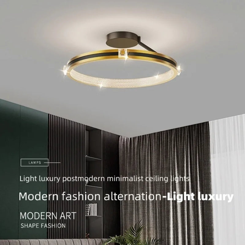 plafonnier led moderne de luxe en cristal décoration luminaires