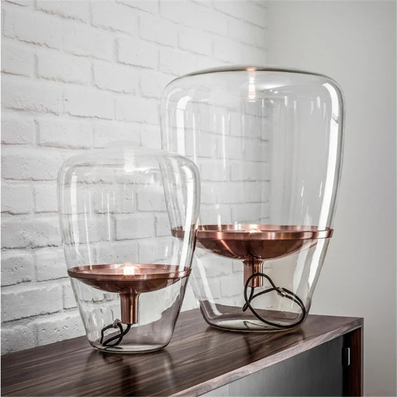 lampes de table modernes en verre pour décoration intérieure led