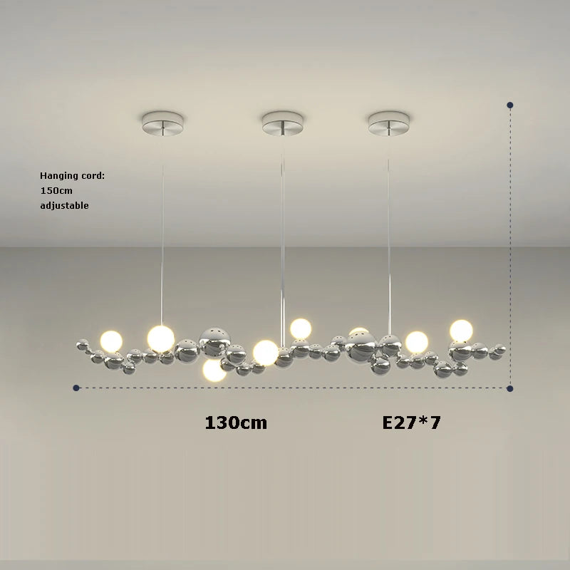 lustre led design moléculaire éclairage tendance 2024 suspension