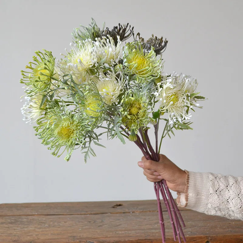 fleurs artificielles leucospermum pour décoration de mariage