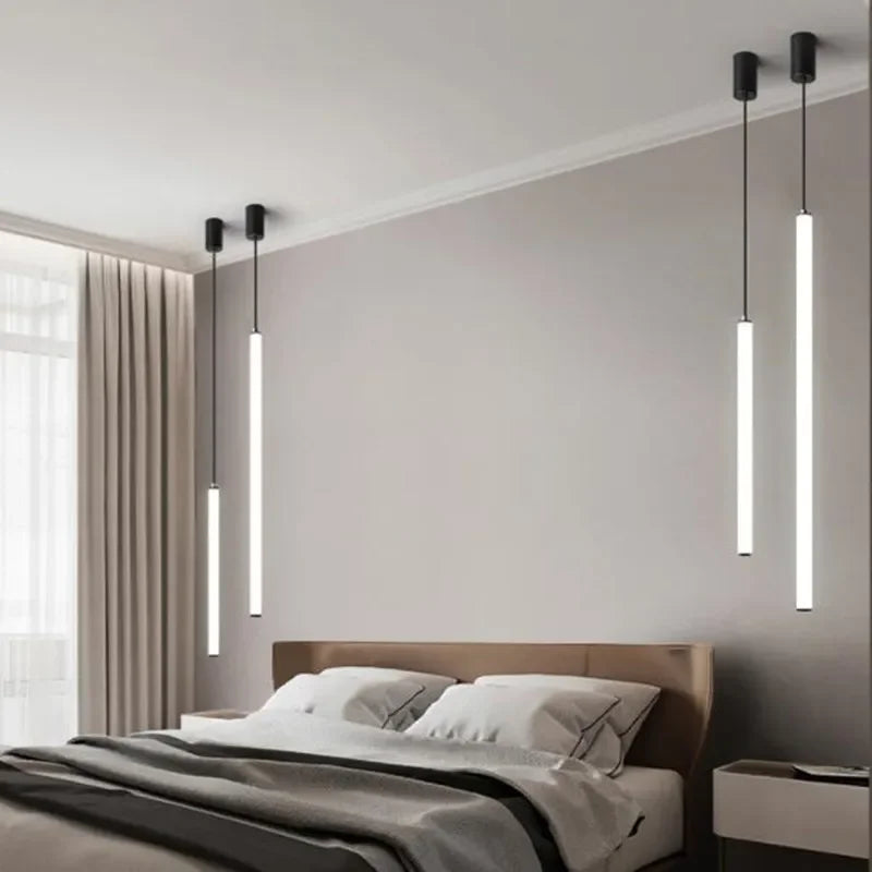 lustre moderne à led pour espaces de grande hauteur