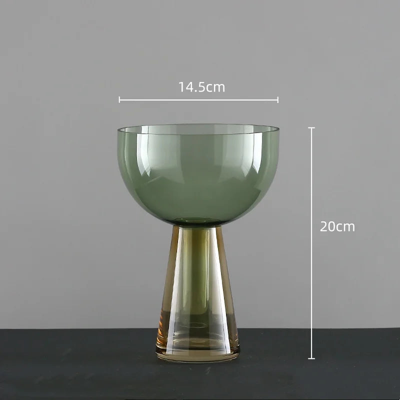 vase hydroponique en verre transparent en forme de champignon décoratif