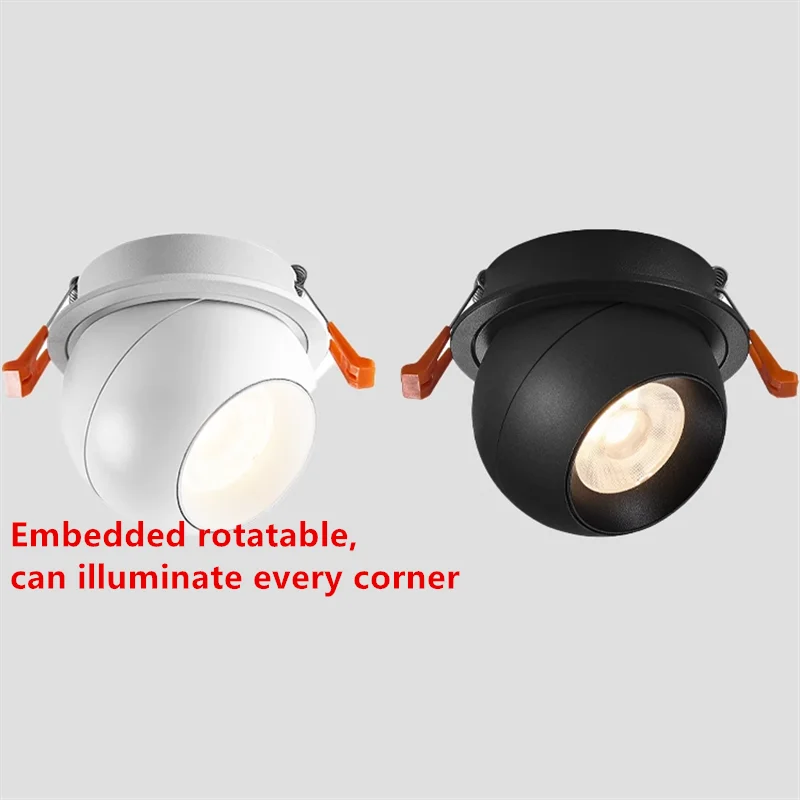 downlights led rotatifs intégrés anti-éblouissement pour éclairage domestique