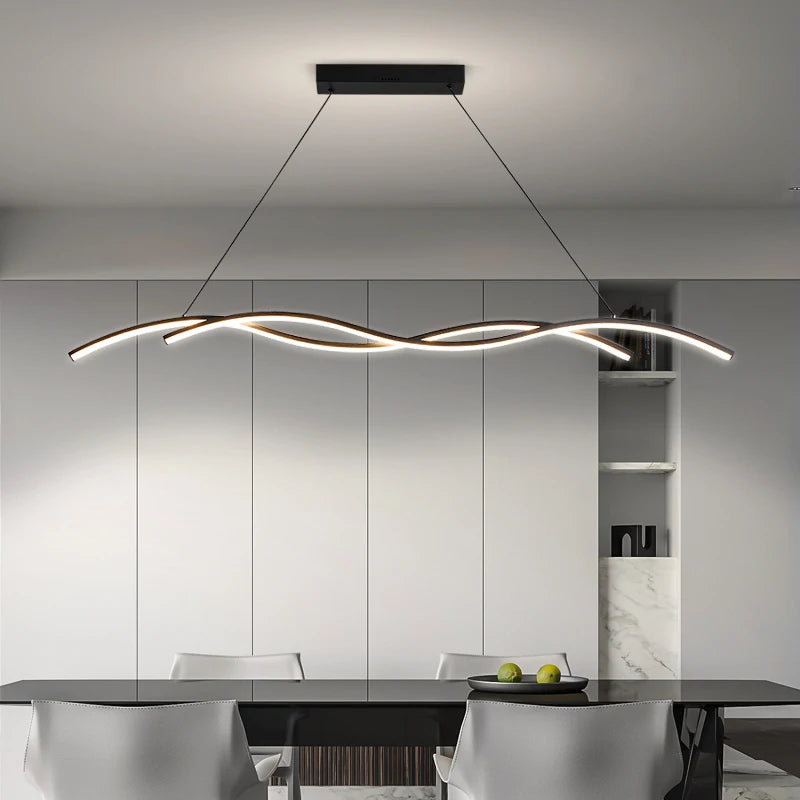 Modern minimalist dining room LED chandelier, living room, study room, bedroom, bar, interior decoration lighting chandelier