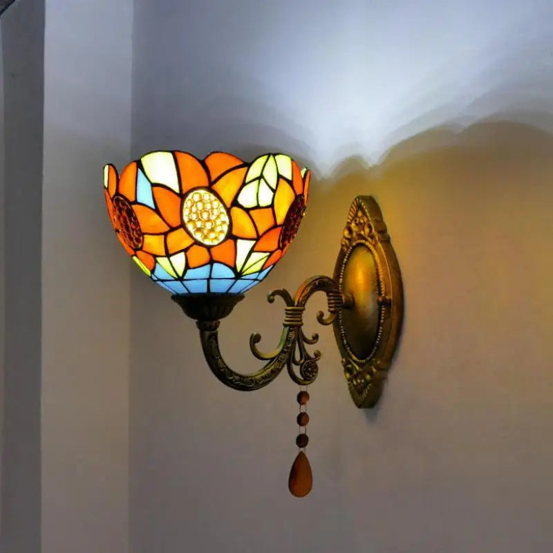 applique murale en verre méditerranéen style vintage éclairage LED