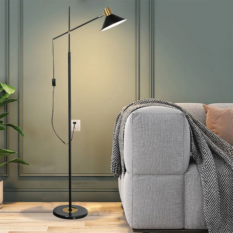 lampadaire nordique moderne minimaliste avec lumière led créatif