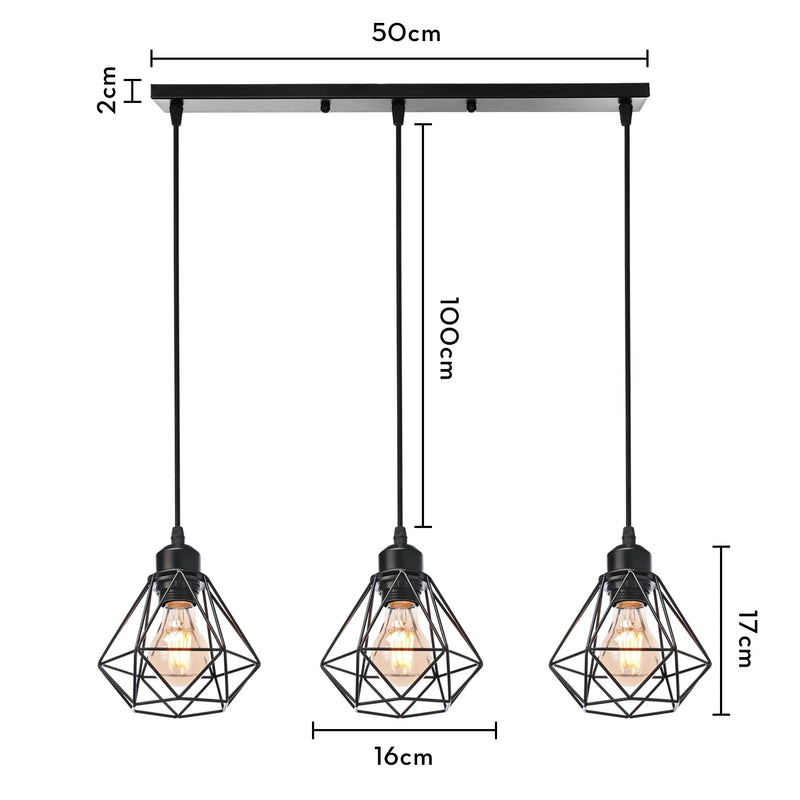 suspension moderne à têtes led pour intérieur design