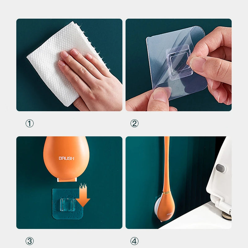 brosses modernes en silicone avec support pour nettoyage hygiénique