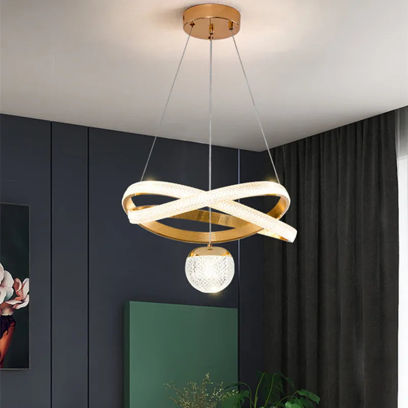 lustre moderne design minimaliste à trois têtes élégant et léger