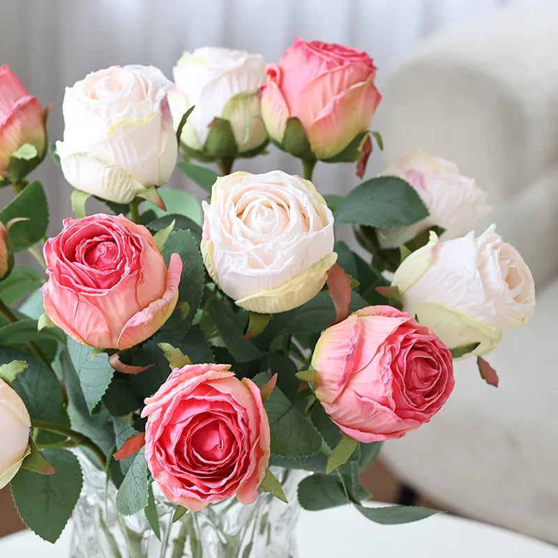 fleur de rose artificielle pour décoration de mariage et table