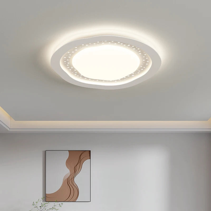 lustre led moderne galets gypsophile style simple protection des yeux