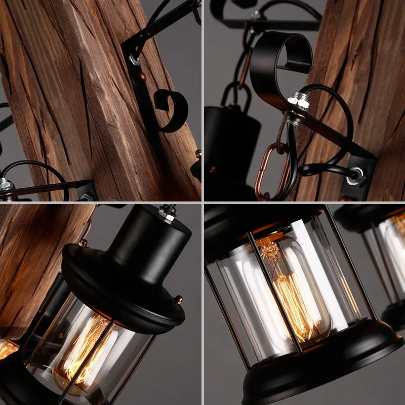 lustre vintage style loft suspension industrielle décorative