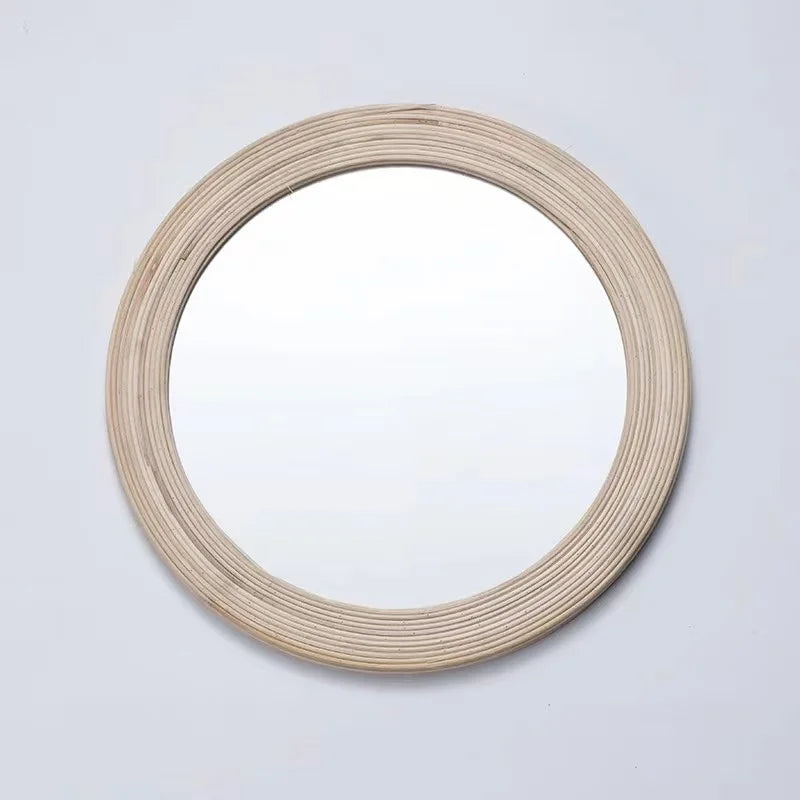 miroirs décoratifs en raphia pour une décoration murale élégante