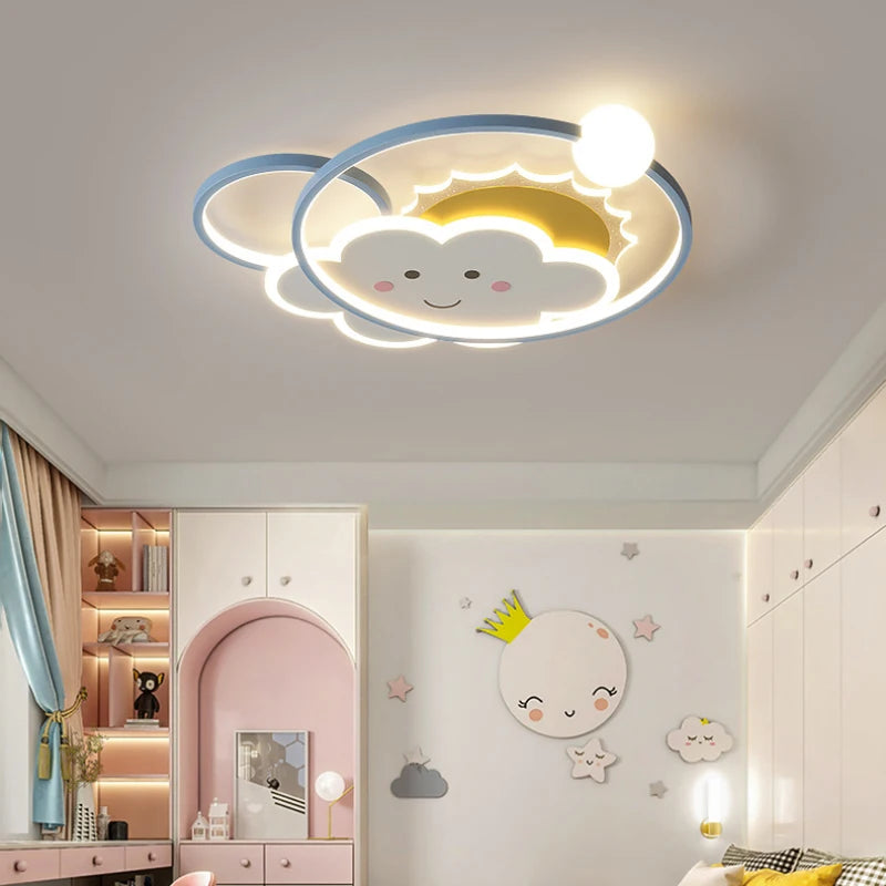 plafonnier nuage moderne pour chambre d'enfant romantique et chaleureuse