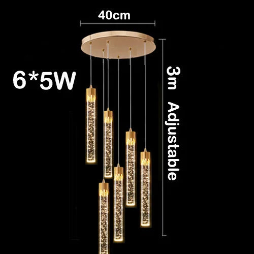 lustre en cristal led moderne pour décoration intérieure créative