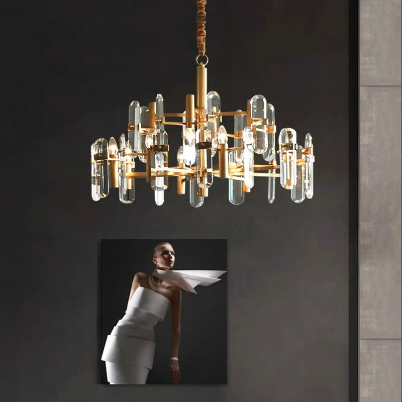 home decorationPendant lights, luxury crystal living room chandelier, dining room Pendant lamp, ceiling light, indoor lighting