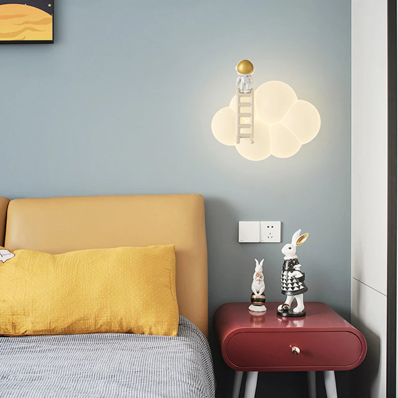 applique murale nuage créatif avec télécommande pour enfants