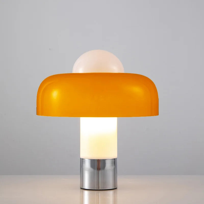 lampe à poser moderne en verre design champignon pour intérieur