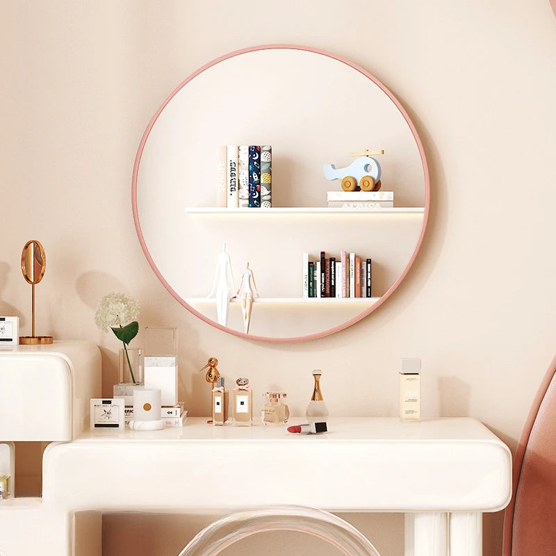 miroir décoratif nordique rond pour salle de bain