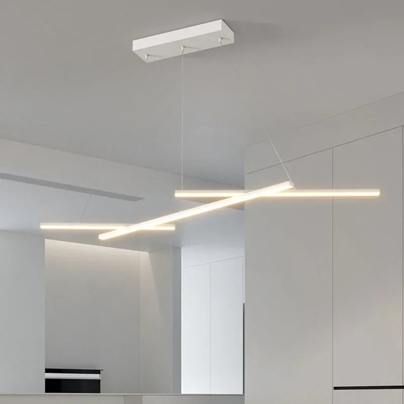 suspension led moderne minimaliste en fer art ligne