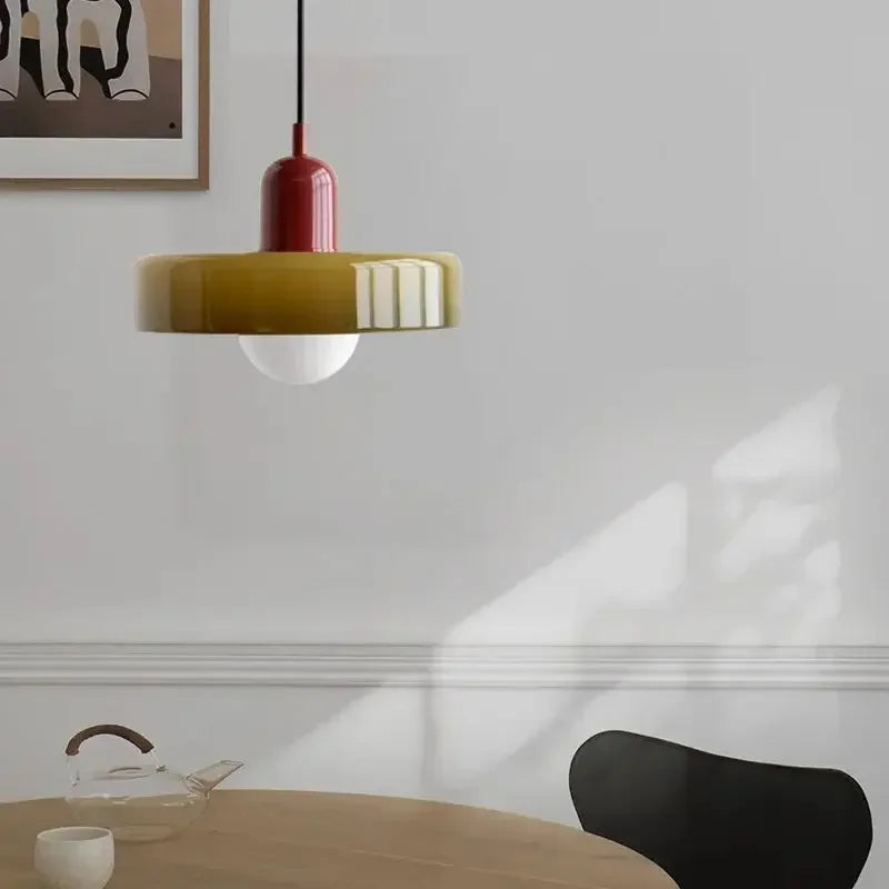 lampe suspendue nordique en verre pour décoration intérieure