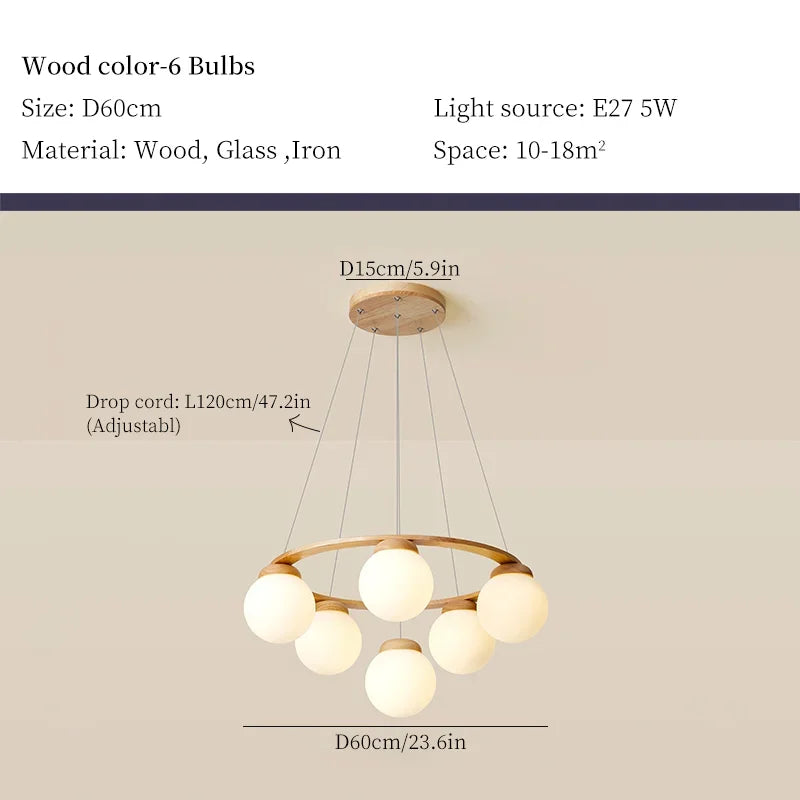 lustre en bois design pour décoration contemporaine maison