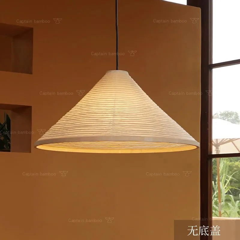 lustre japonais wabi sabi en papier de riz led