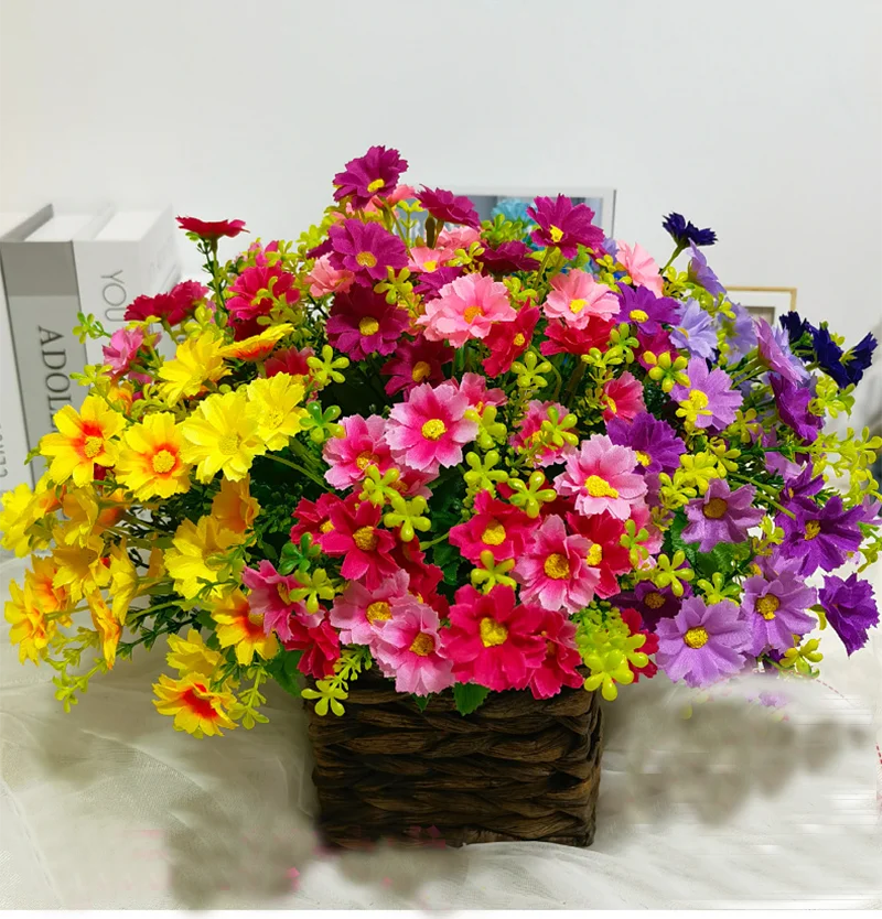 lot de fleurs artificielles résistantes aux uv pour décoration extérieure