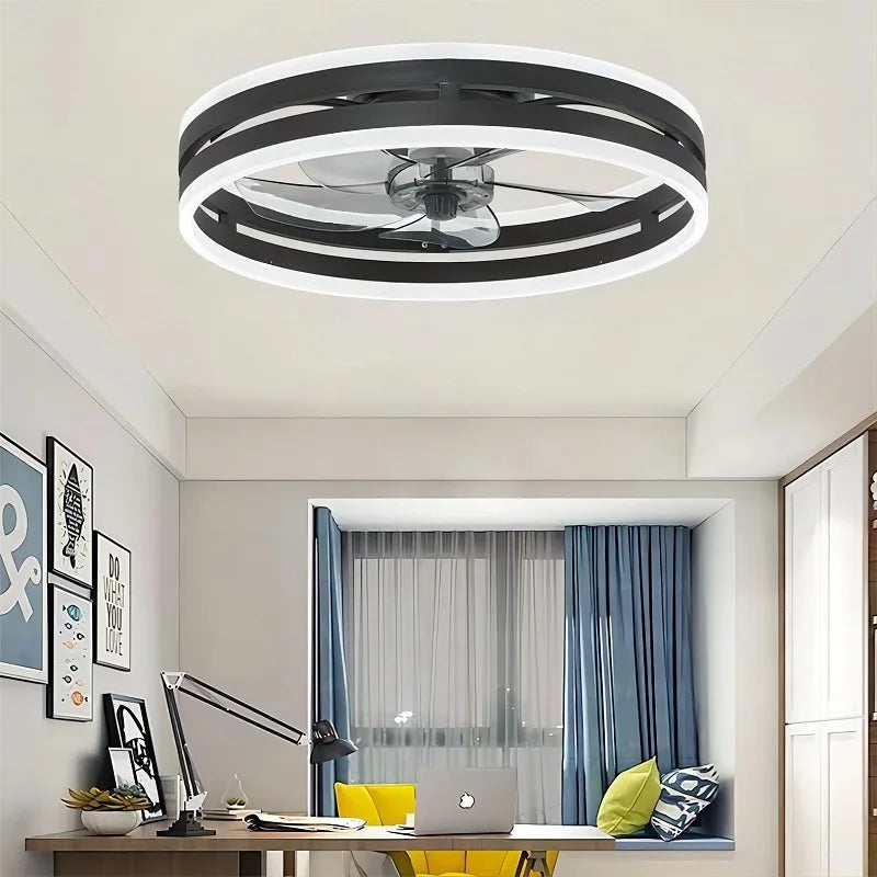 110V~265V APP and Remote Control Dual Intelligent Control  DC 6 speed Regulation Frequency Conversion Ceiling Fan Light