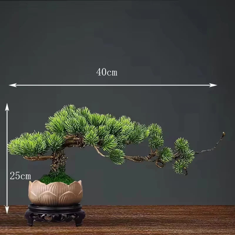 décoration intérieure faux arbre bonsaï style chinois pour un paysage apaisant